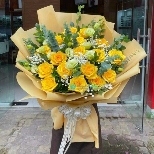 Sunny Bouquet Of Yellow Roses - Image 2