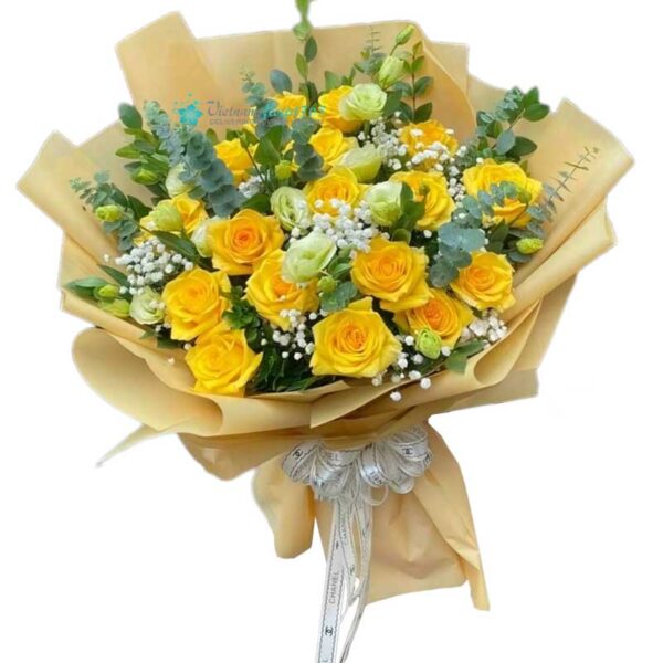 Sunny Bouquet Of Yellow Roses